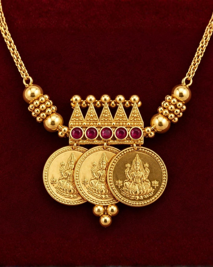 Gold Plated Laxmi Coins Traditional Necklace