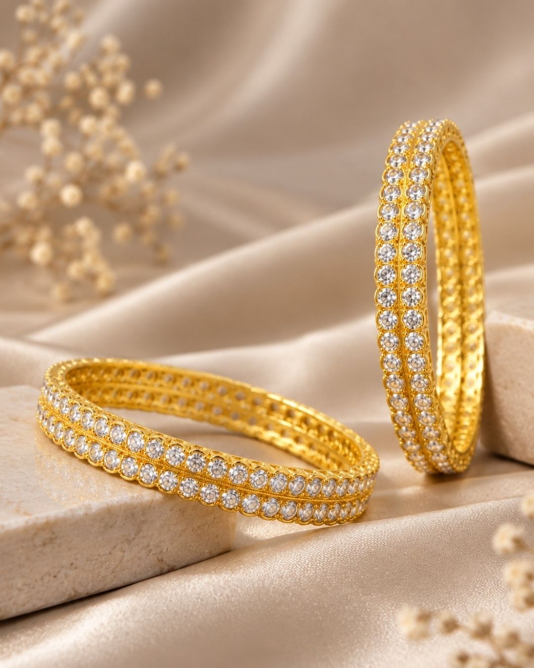 Gold Plated Panchaloham Bangles set of 2