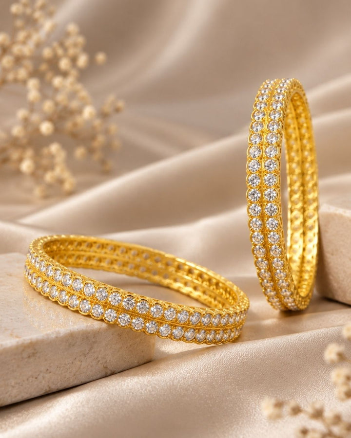 Gold Plated Panchaloham Bangles set of 2