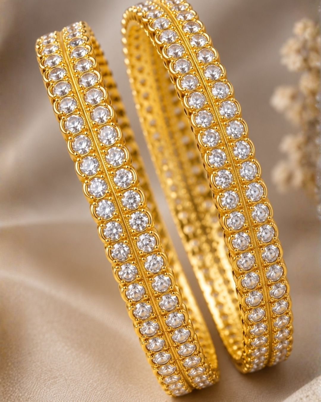 Gold Plated Panchaloham Bangles set of 2