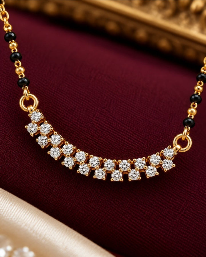 Zircon Diamond Gold Plated Pearl Drop&