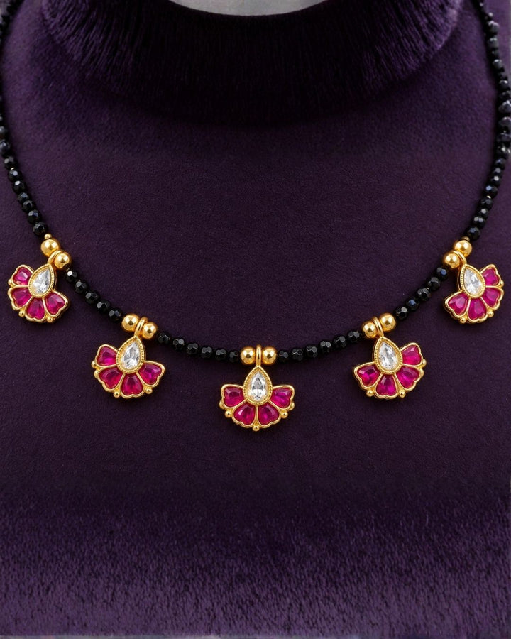 Kundan Kemp Gold Plated Mangalsutra