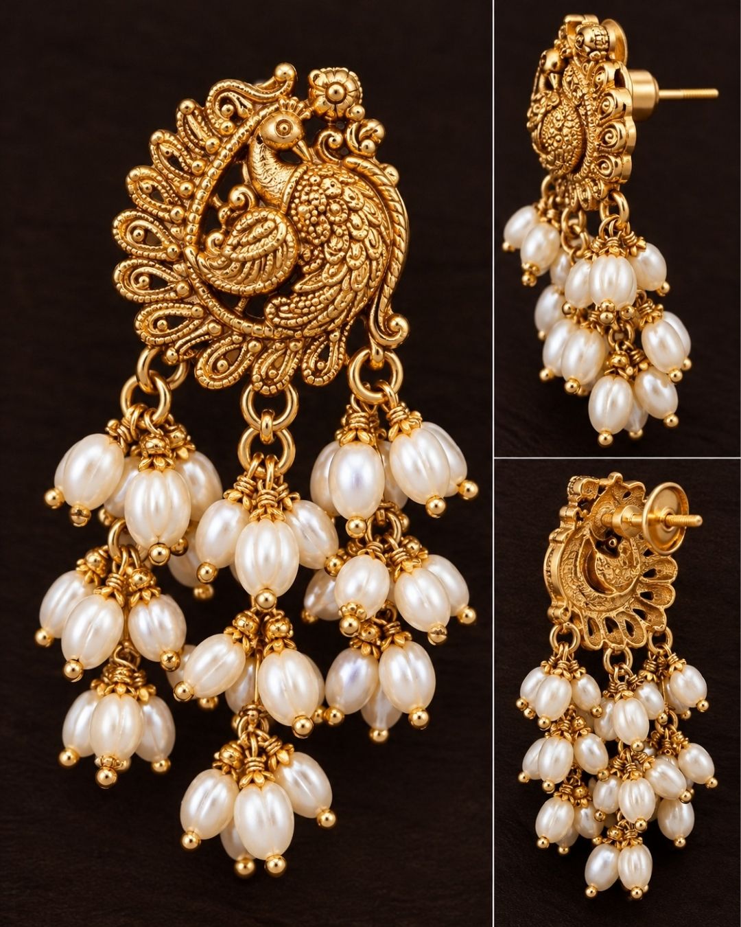 Gold Plated Guttapusallu Necklace set