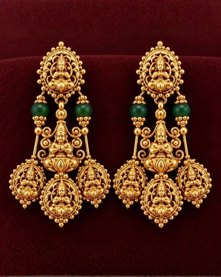 Kundan Gold Plated Temple Lakshmi Kasulaperu