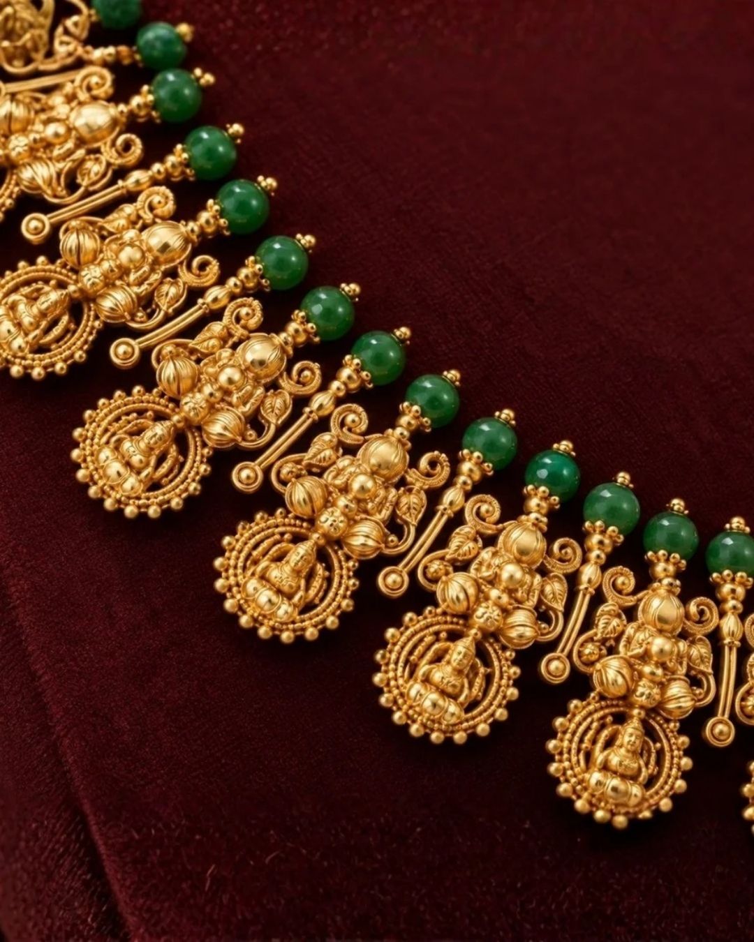 Kundan Gold Plated Temple Lakshmi Kasulaperu