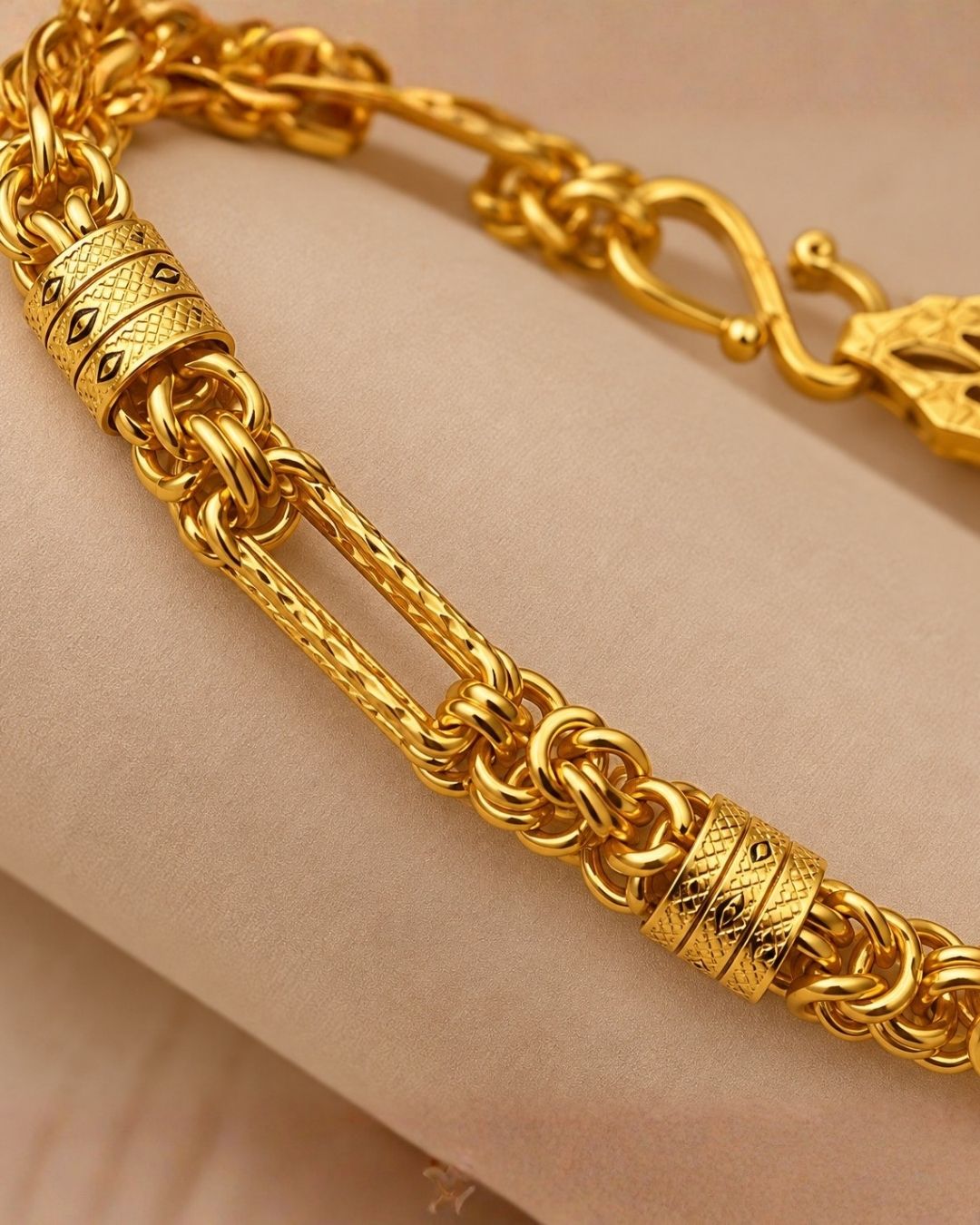 Gold Plated Statement Bracelet for Men