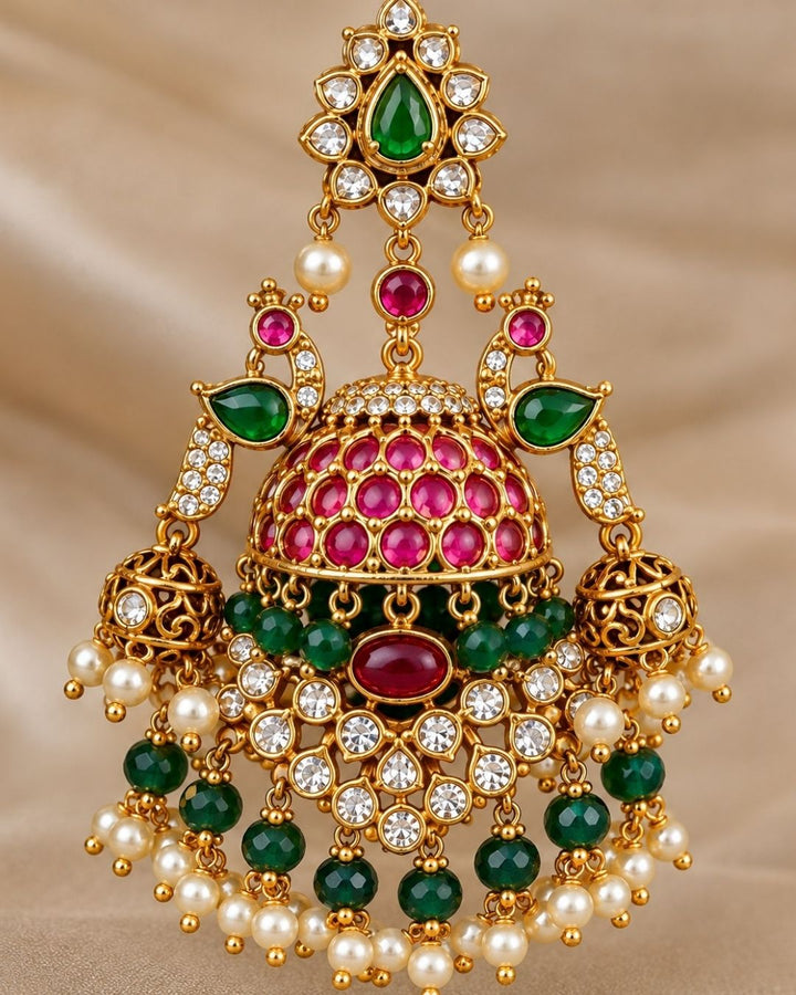 Jadau Kundan Gold Plated Floral Earrings