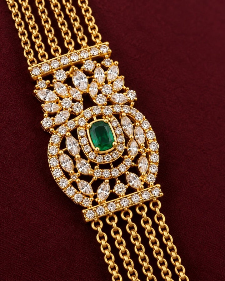 Gold Plated Traditional Multi Layer Chandraharam Haram