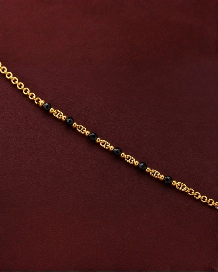 Zircon Diamond Gold Plated Classic Mangalsutra