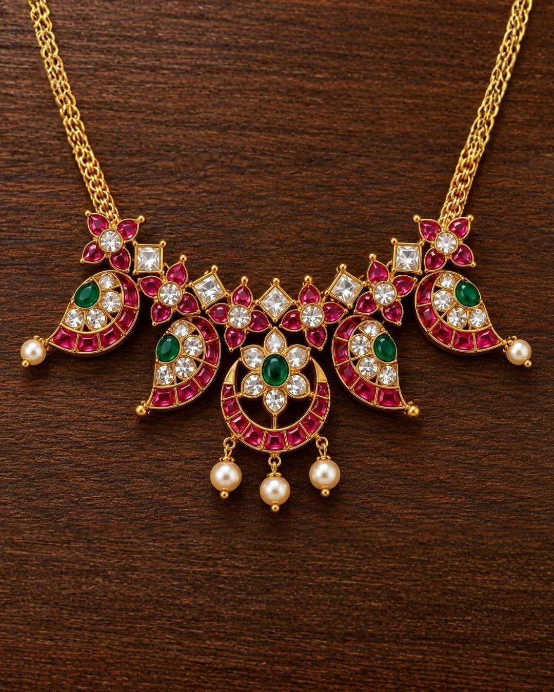 Gold Plated Kemp Mini Necklace with Earrings