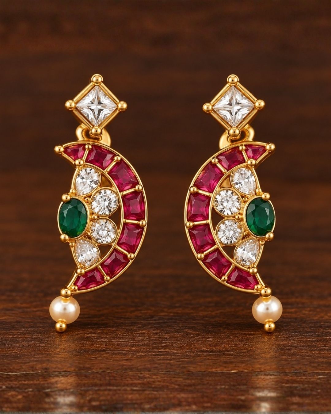Gold Plated Kemp Mini Necklace with Earrings