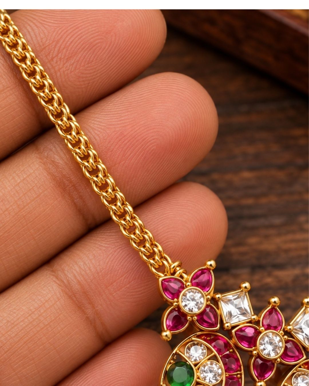 Gold Plated Kemp Mini Necklace with Earrings