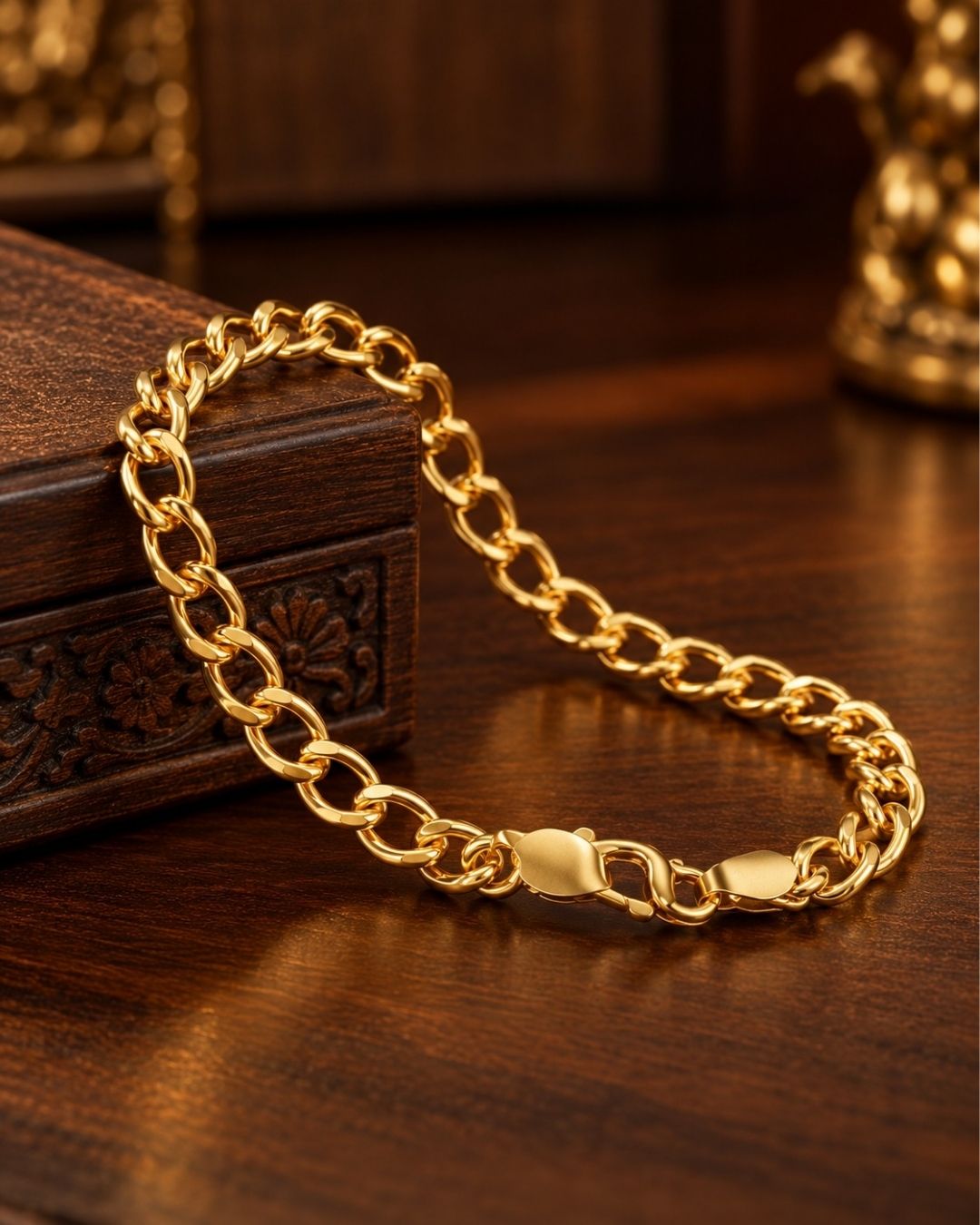 Premium Gold Plated Link Bracelet for Men