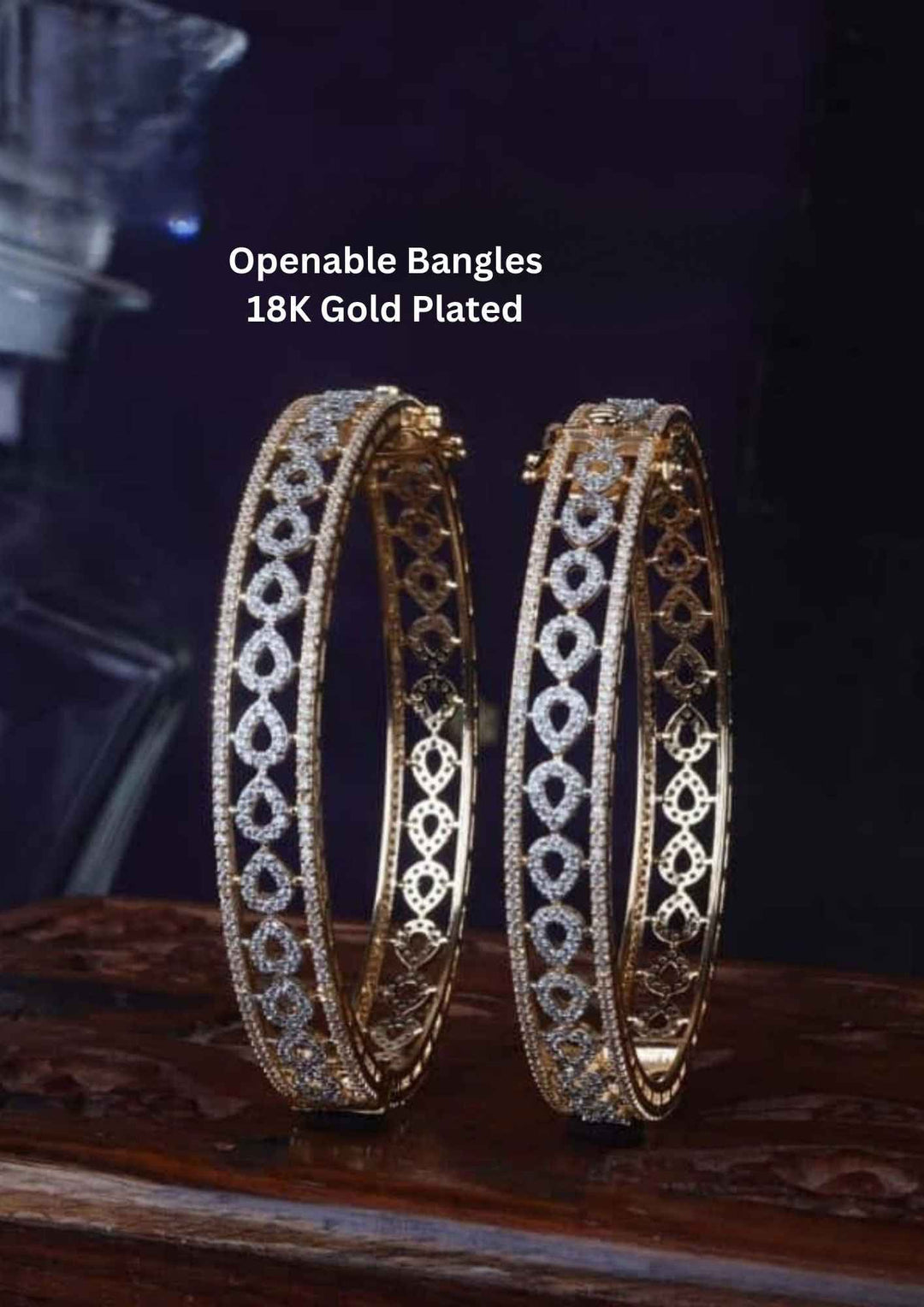 Openable bangles with intricate designs