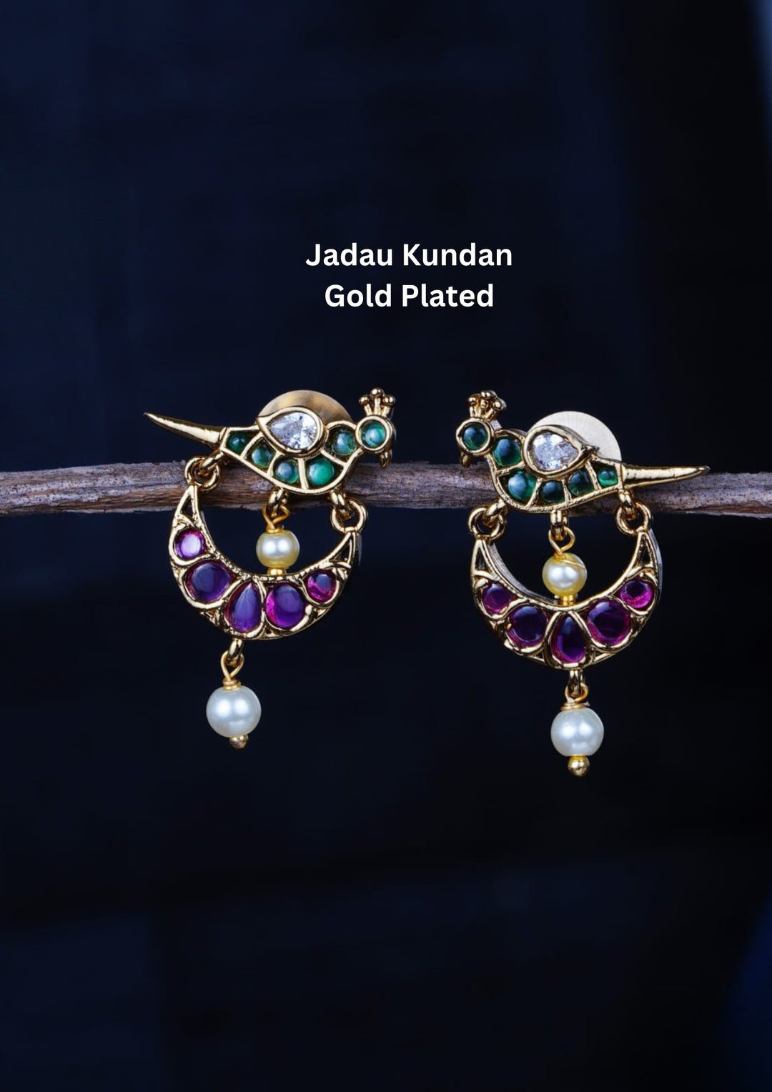 Peacock Pearl Drop Earrings