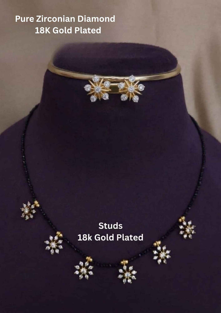 combo of mangalsutra with studs