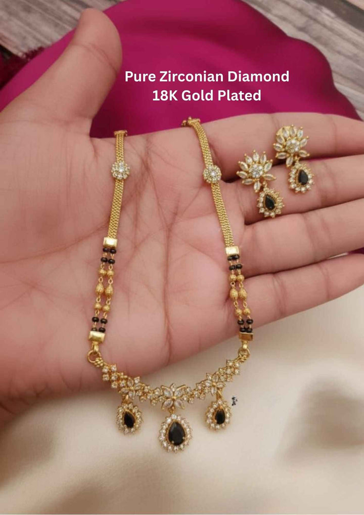 Mangalsutra with earrings daily ware 