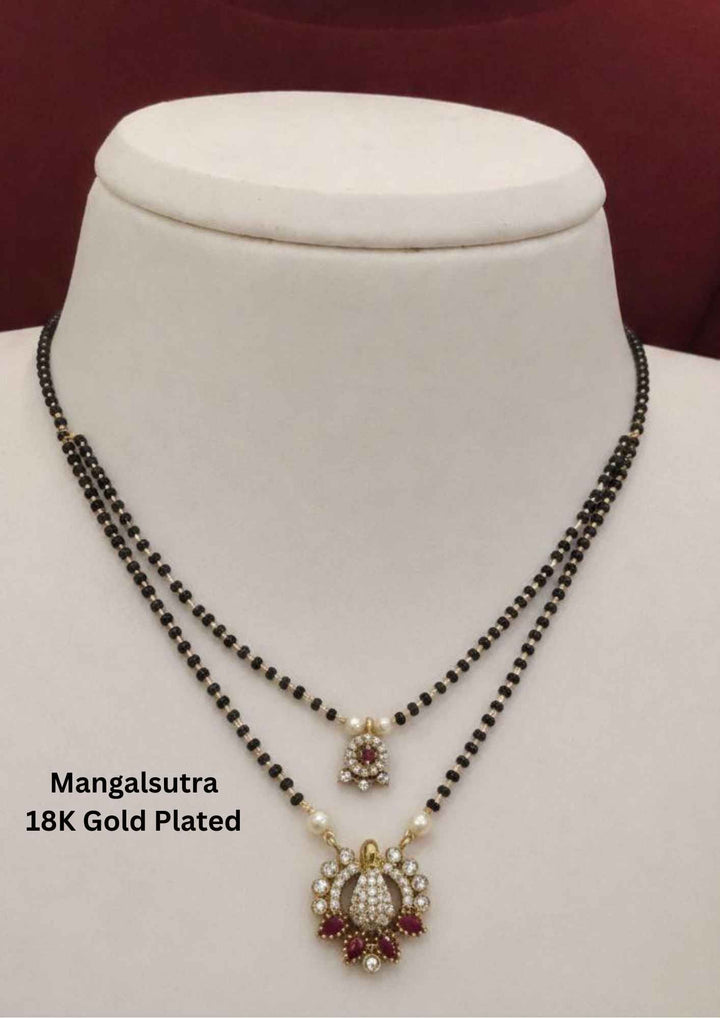 Mangalsutra necklace with gold plating