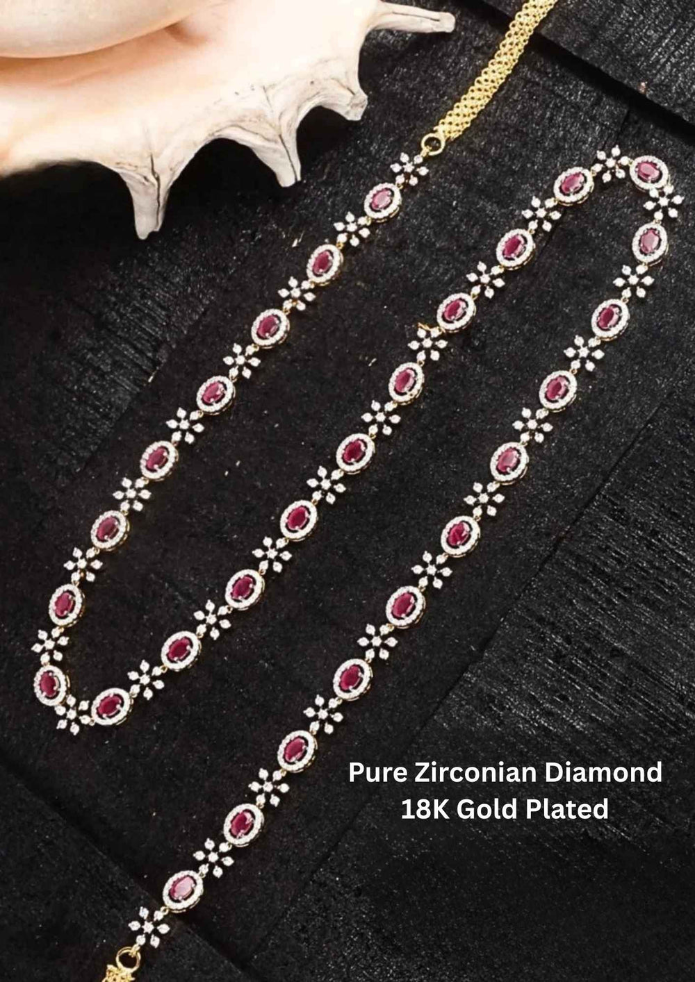 Pure Zirconian Diamond Gold Plated Hipbelt 