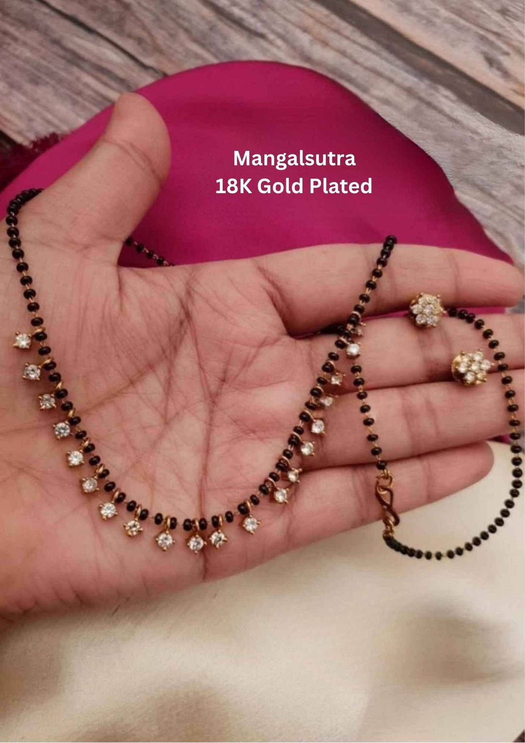 Mangalsutra and Earrings with gold plating