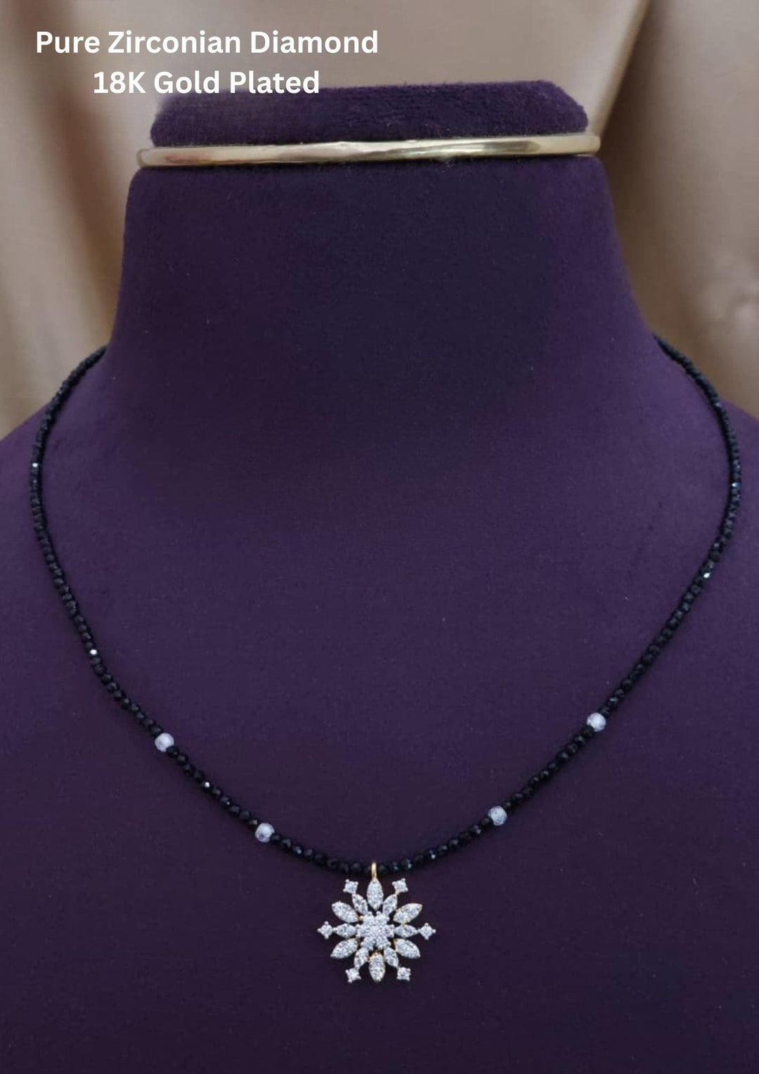 Pure Zirconian Diamond Gold Plated Premium Mangalsutra 