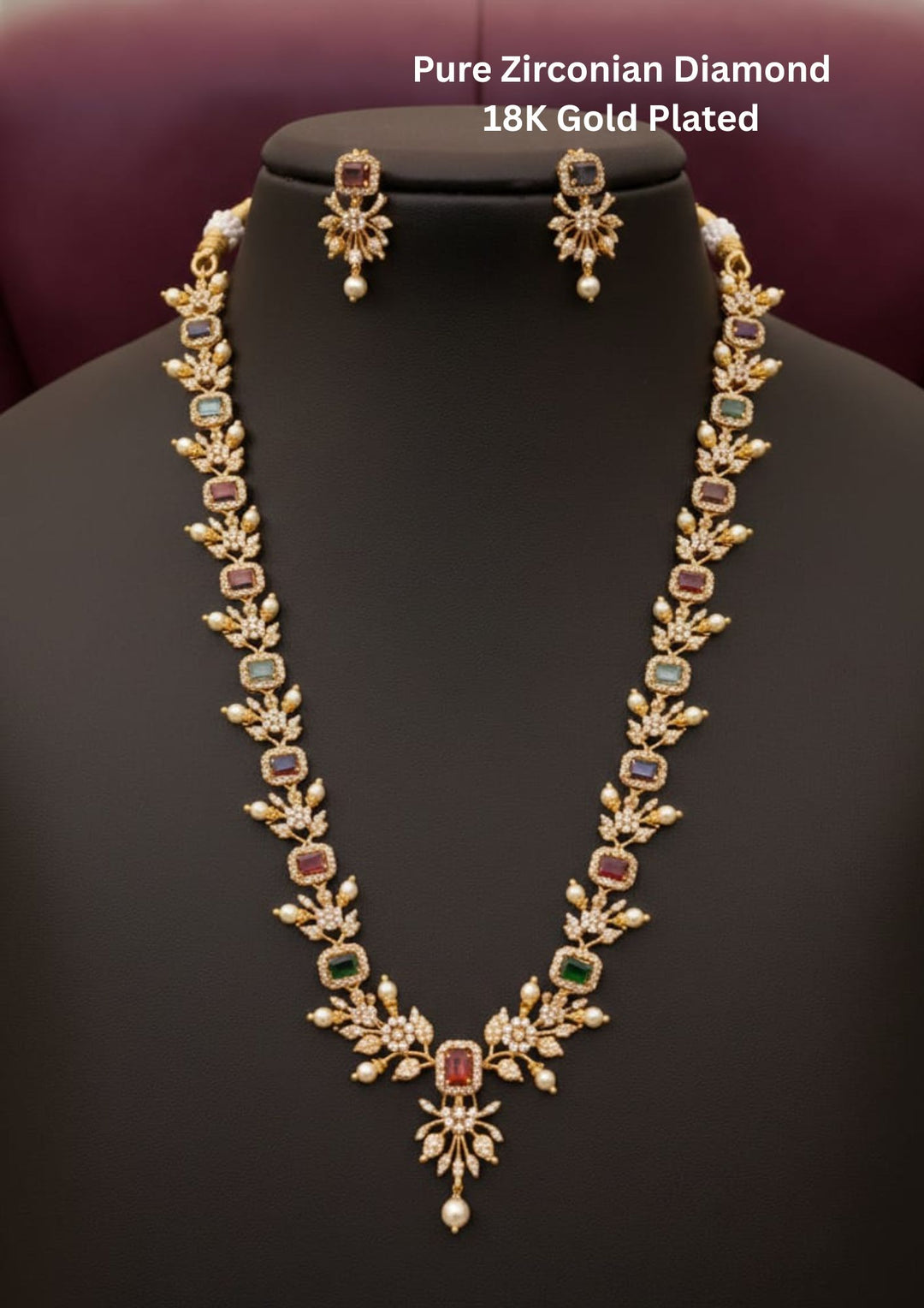  Multi Color Necklace with Earrings