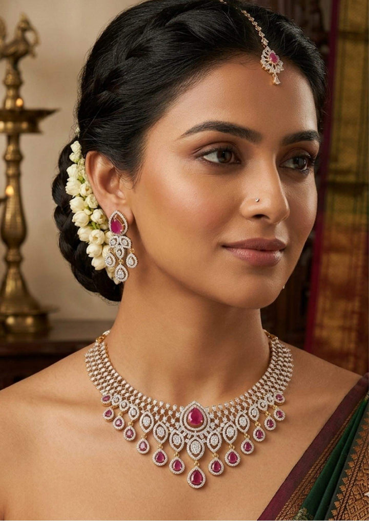 south indian Woman wearing traditional jewelry 