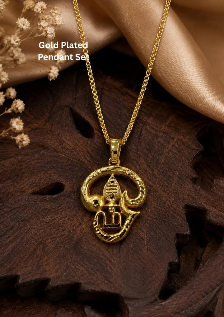 Gold Plated Antique Murgan Temple Pendent
