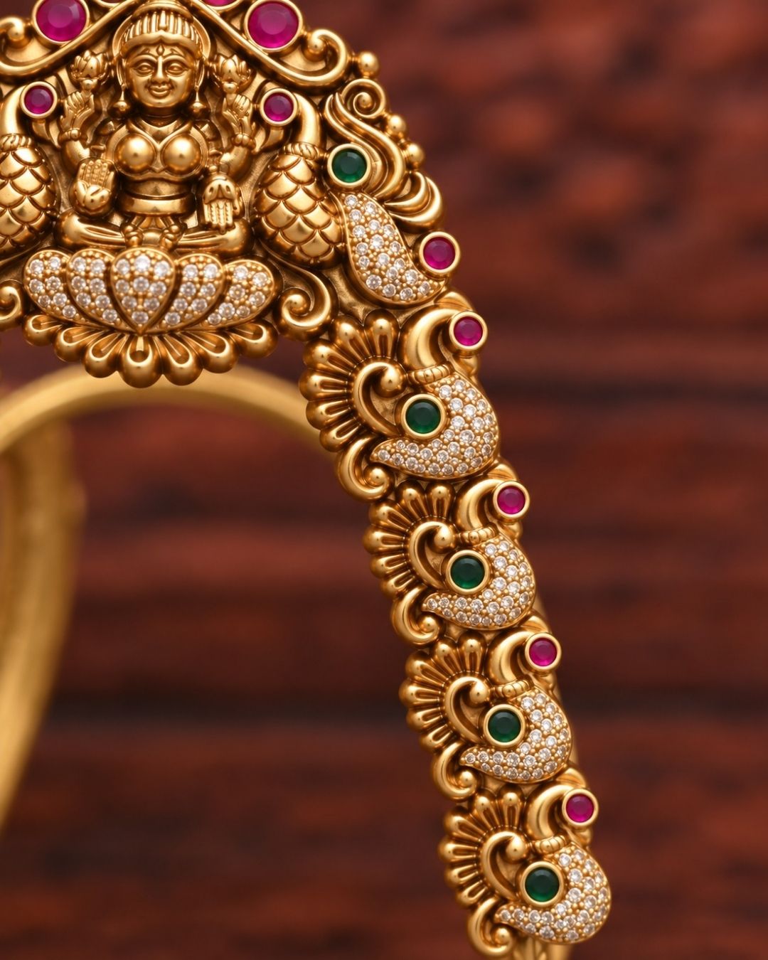 Jadau Kundan Gold Plated Lakshmidevi Temple Vanki