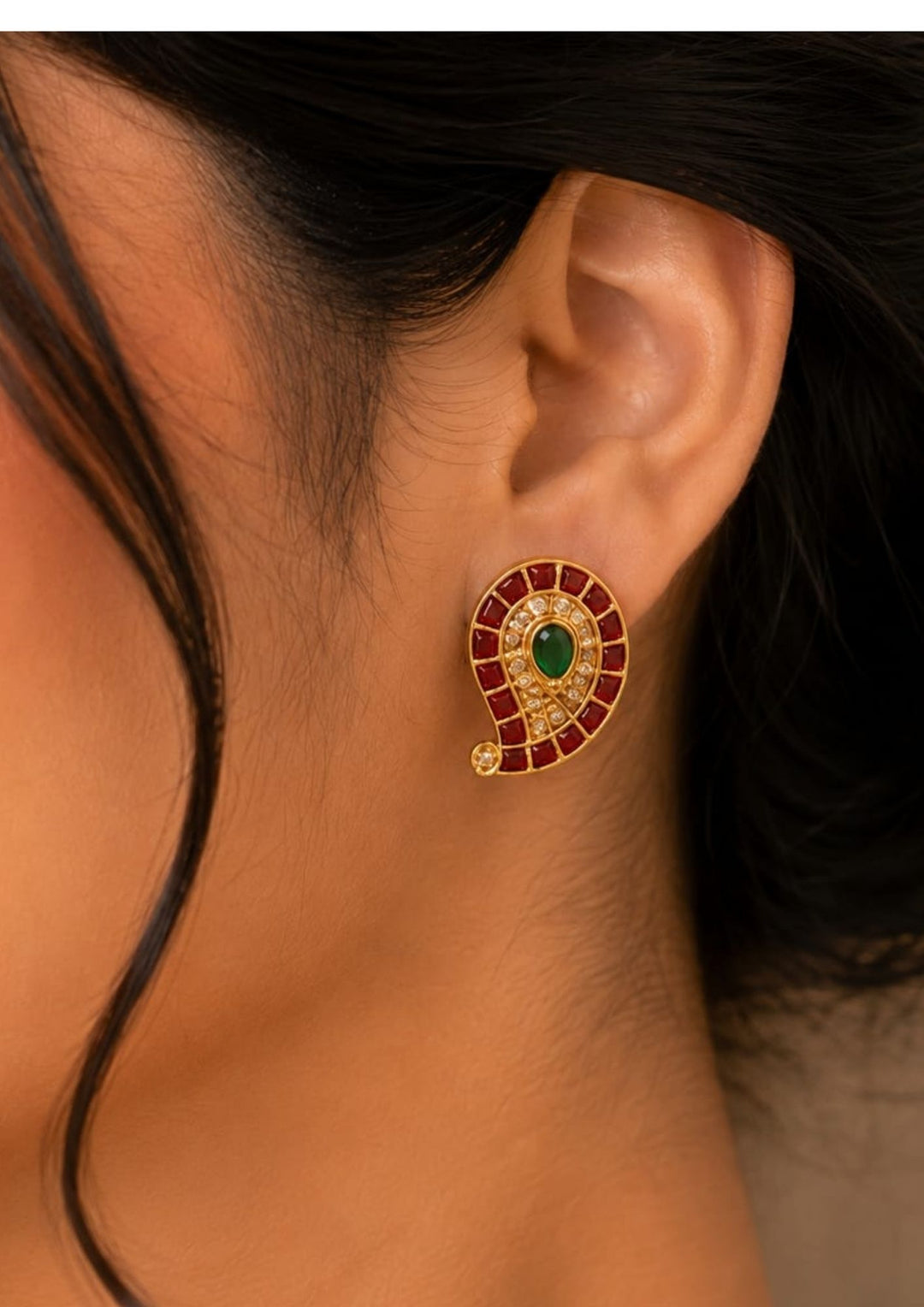 Traditional South Indian antique gold plated Laxmi Kasulaperu haram necklace set designed with structured gold coin arrays, ruby accents, and an elegant matte gold finish that gives a graceful traditional look for festive celebrations, poojas, family functions, and bridal outfits with lightweight comfortable use