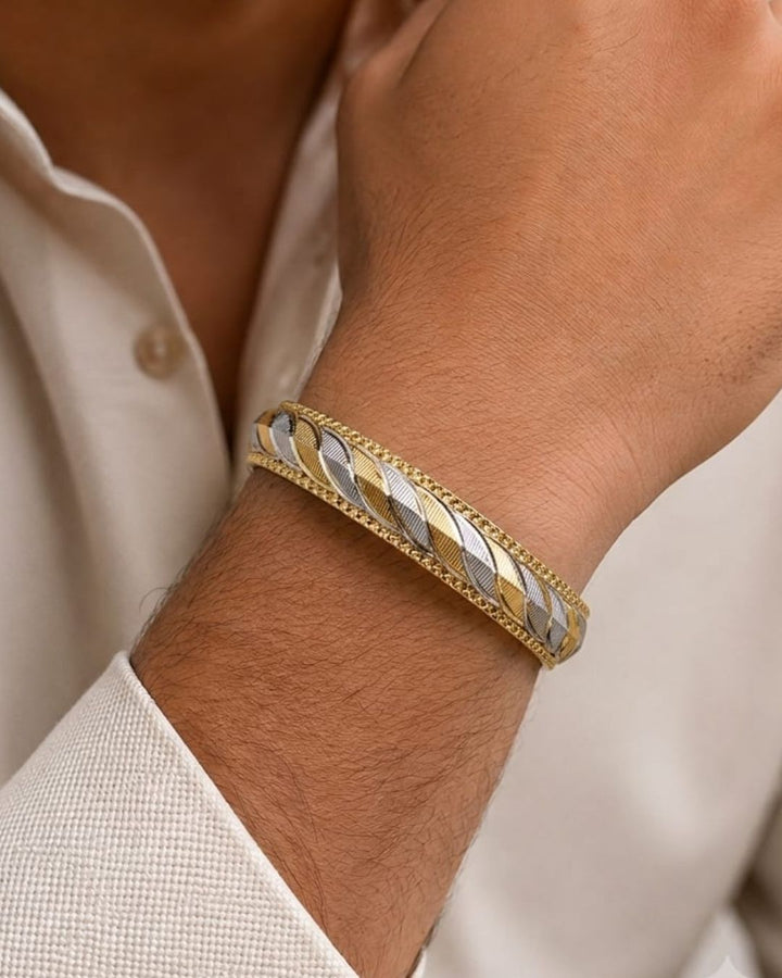 Stylish gold plated men&