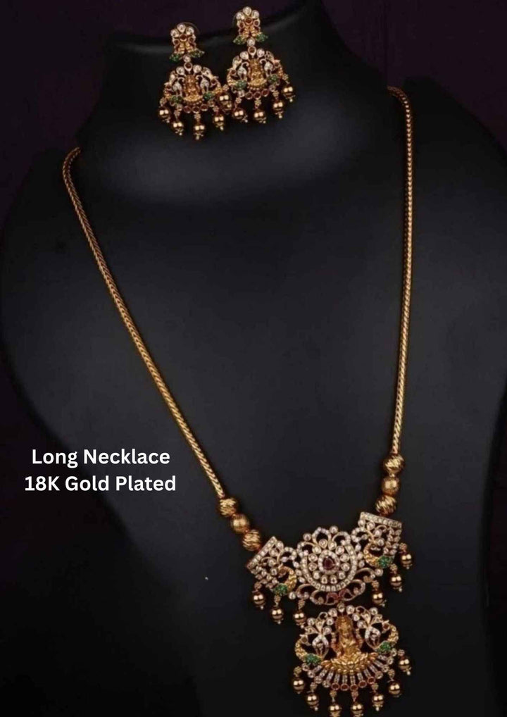 Temple Lakshmi Necklace With Earrings