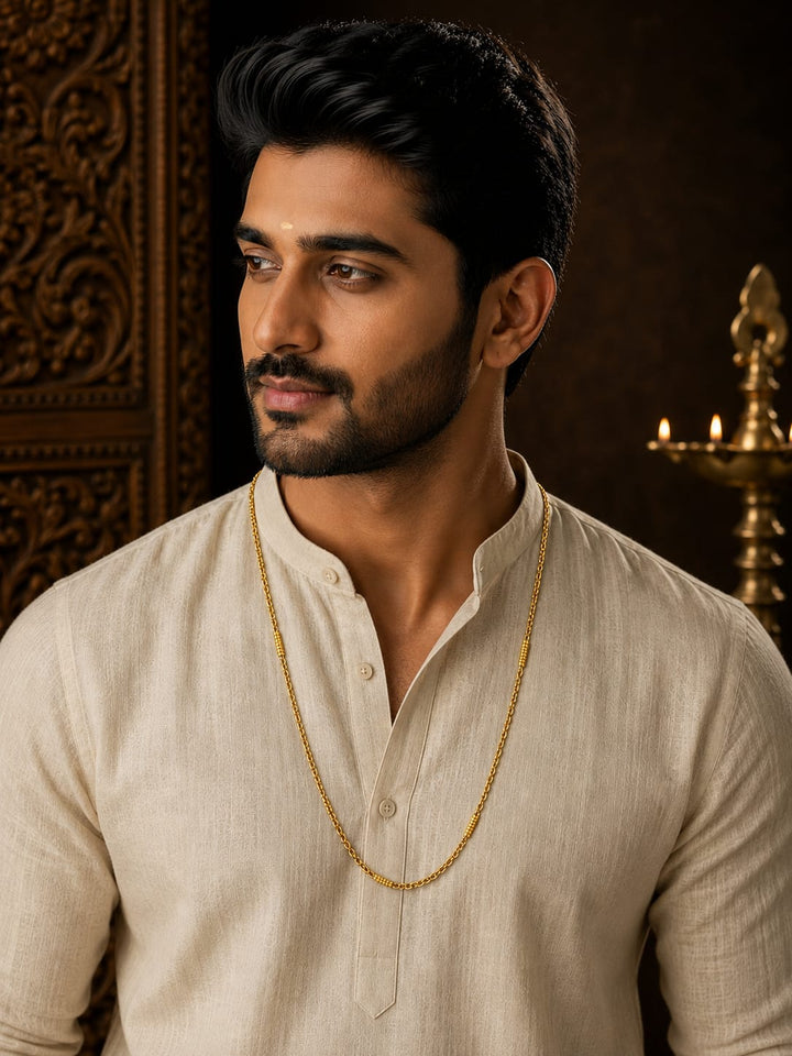 South indian men wearing a Premium 18K gold plated men&