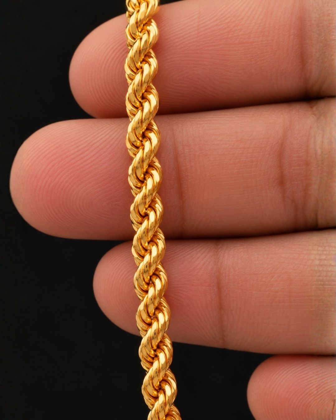 18k Gold Plated Twisted Rope Chain (Thali ) ideal for Dailywear