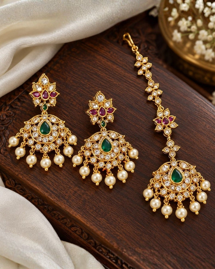 Jadau Kundan Gold Plated Bridal Set