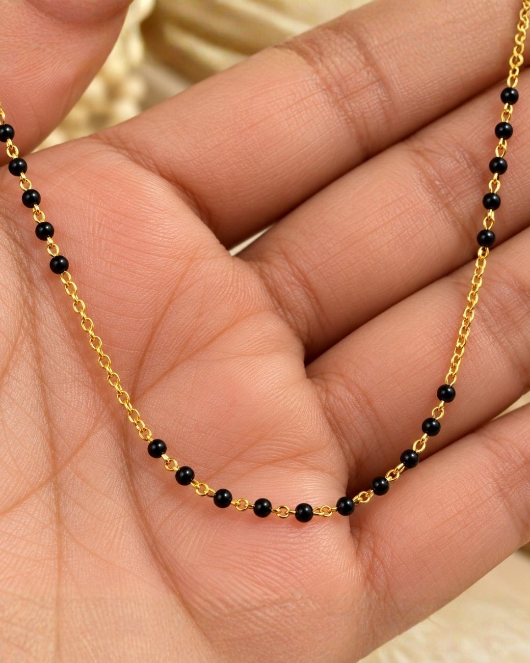 18k Gold Plated Plain Mangalsutra Ideal For Dailywear