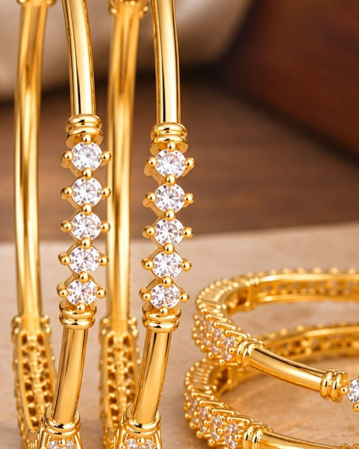 Zircon Diamond Bangles For Kids (set of 4)