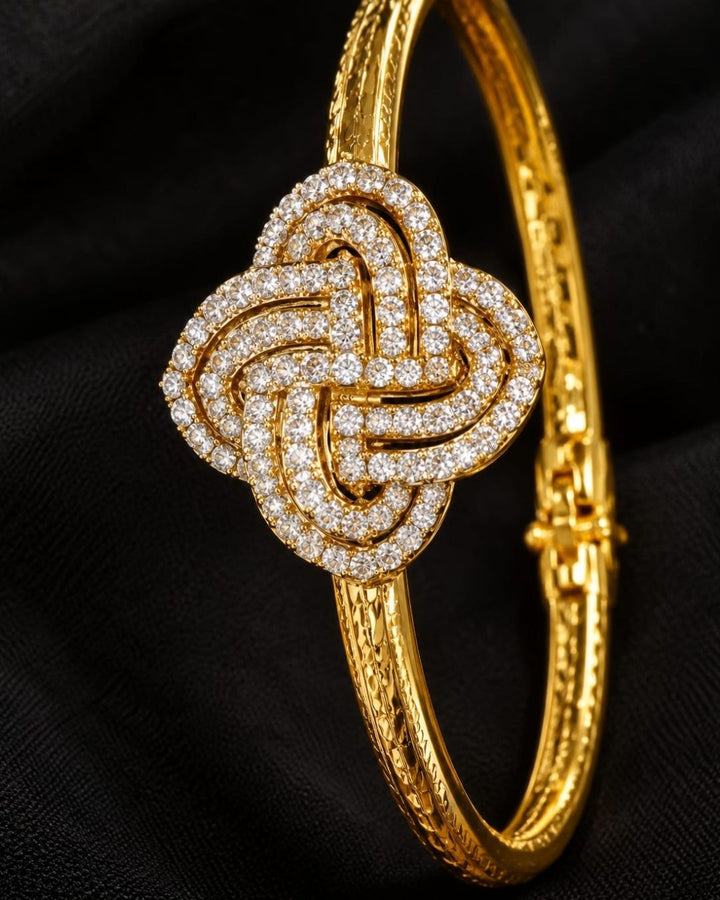 Zircon Diamond Gold Plated Elegant Designer Bracelet