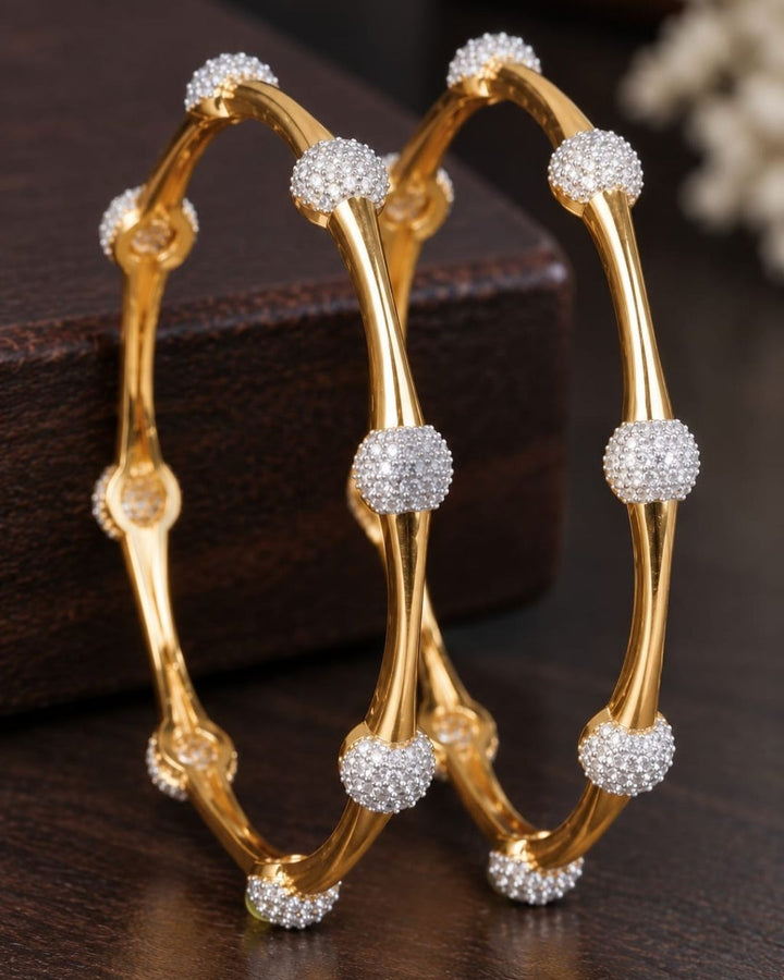 Gold Plated Classic Bangles For Kids (Set of 2)