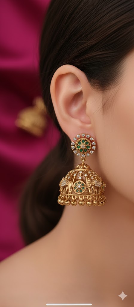 Kundan Gold Plated Jhumkas g10799