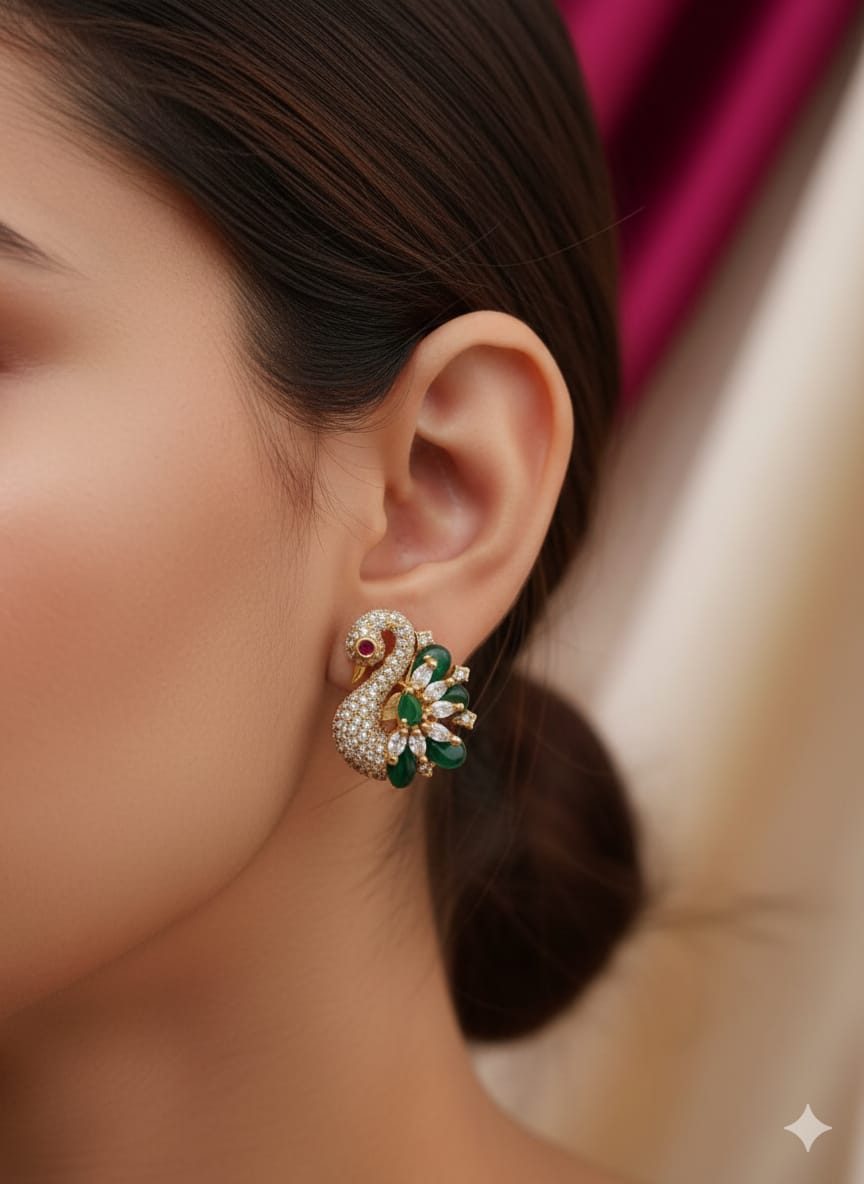 Kundan Gold Plated Studs g10380