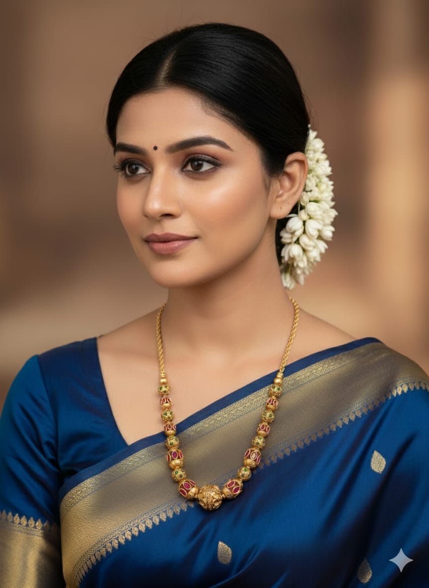 Kundan Gold Plated Beads Chain Necklace g101150