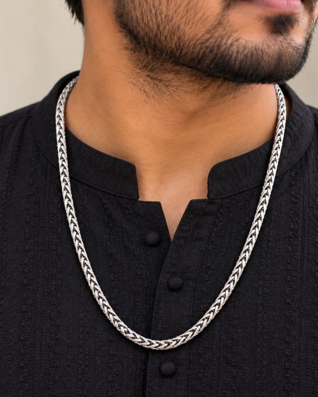 Silver Plated Men’s Rope Chain