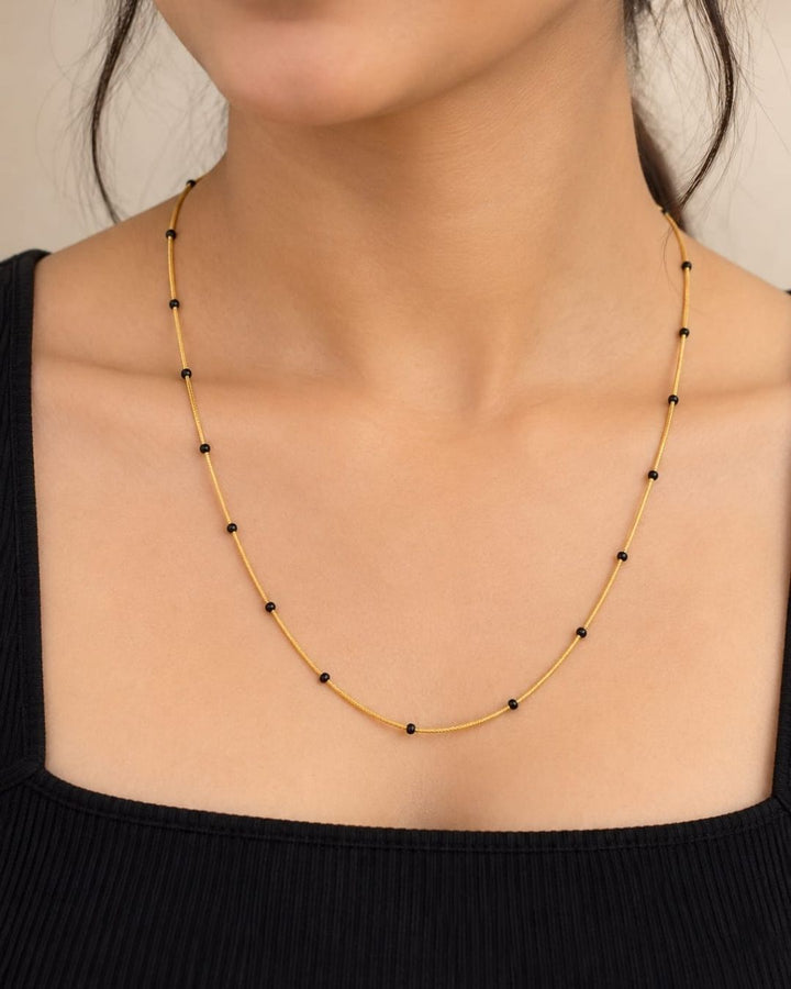 Gold Plated Traditional Black Bead Mangalsutra