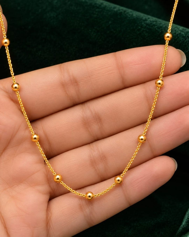 Gold Plated Ball Chain Necklace