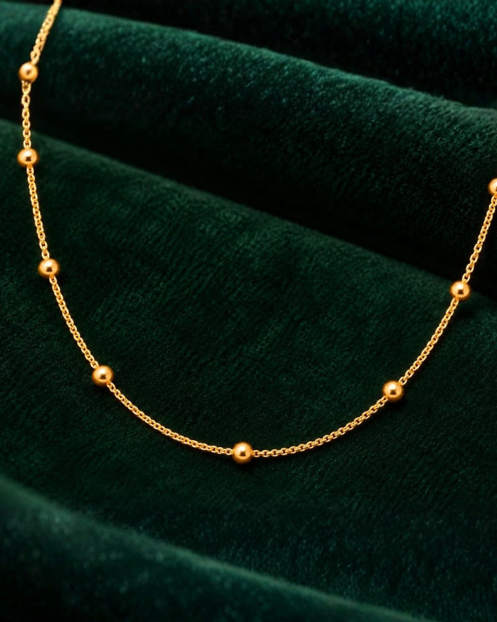 Gold Plated Ball Chain Necklace
