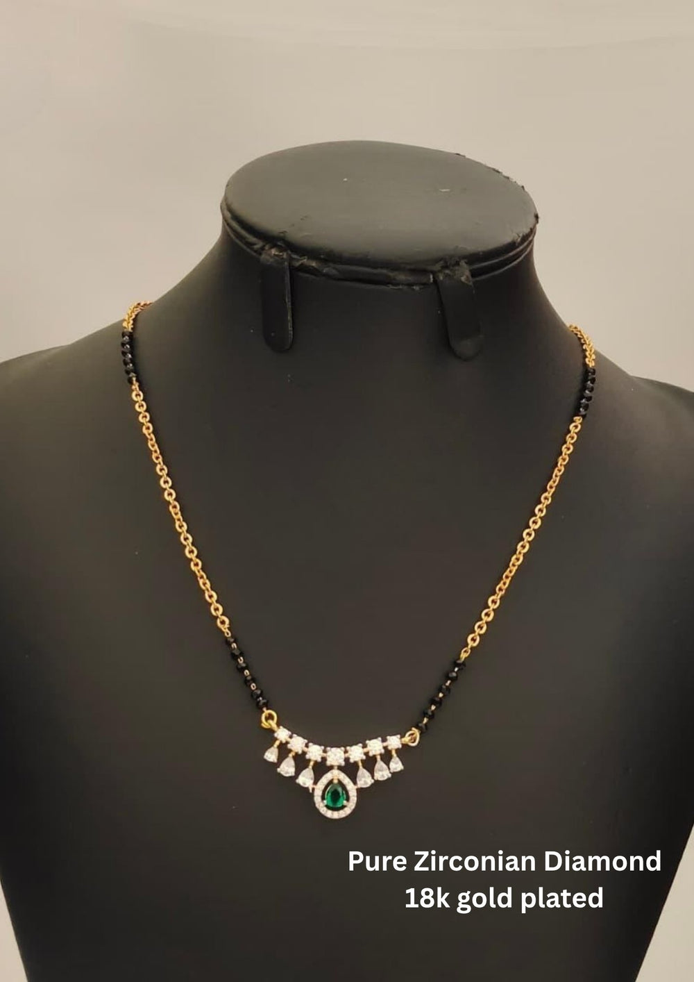 emerald mangalsutra