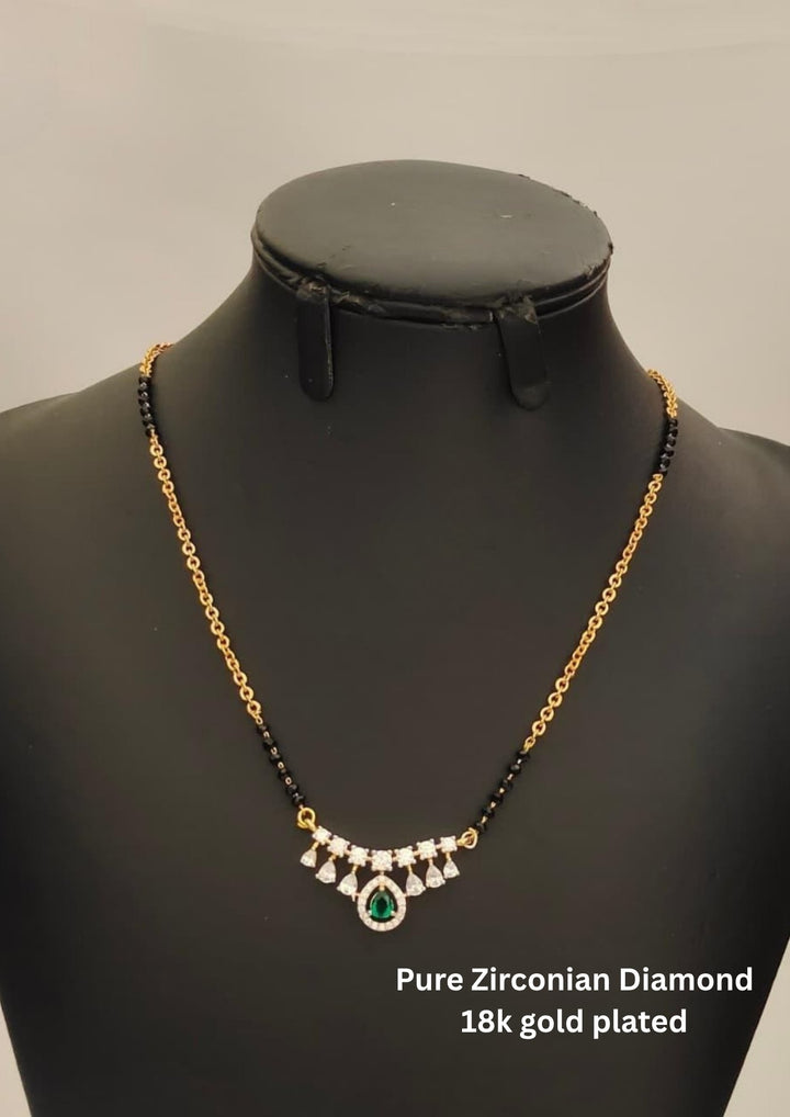 emerald mangalsutra
