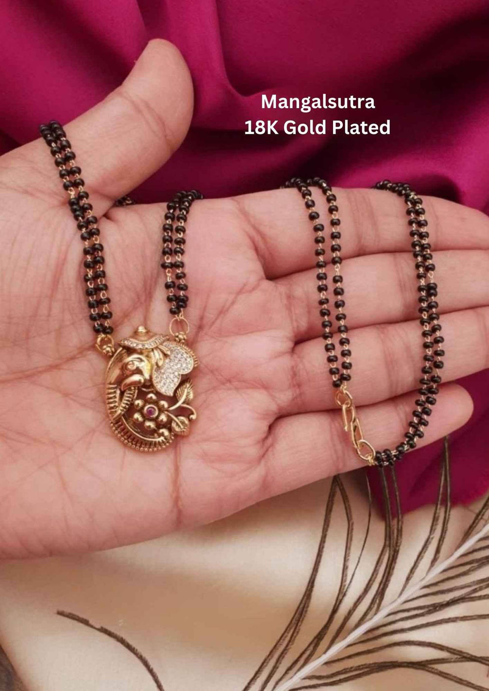 Mangalsutra with gold pendant 