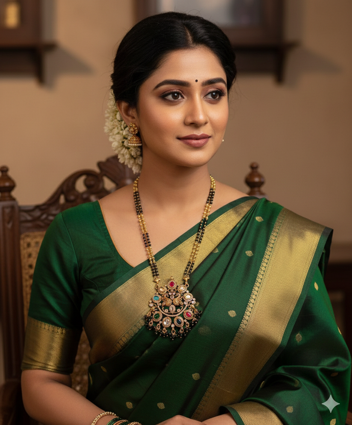 women weraing traditional mangalsutra 